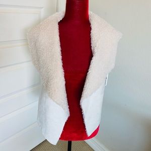 Coffeeshop faux leather/suede vest